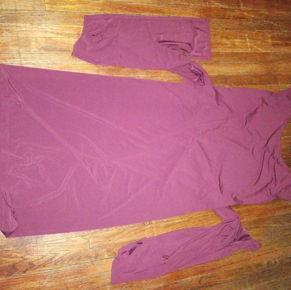 Maroon Multi Wrap Dress Size Medium